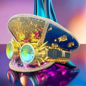 Steampunk Captain's Cap Carnival Burning Man Rave